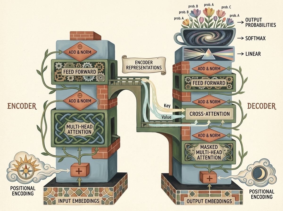 Complete Transformer Encoder-Decoder Architecture
