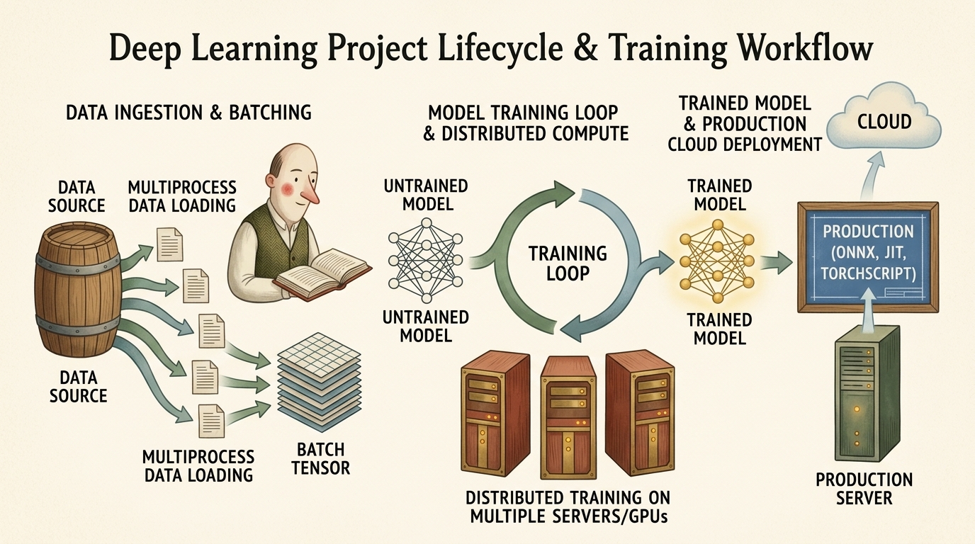 Deep Learning Project Lifecycle and Distributed Training Pipeline