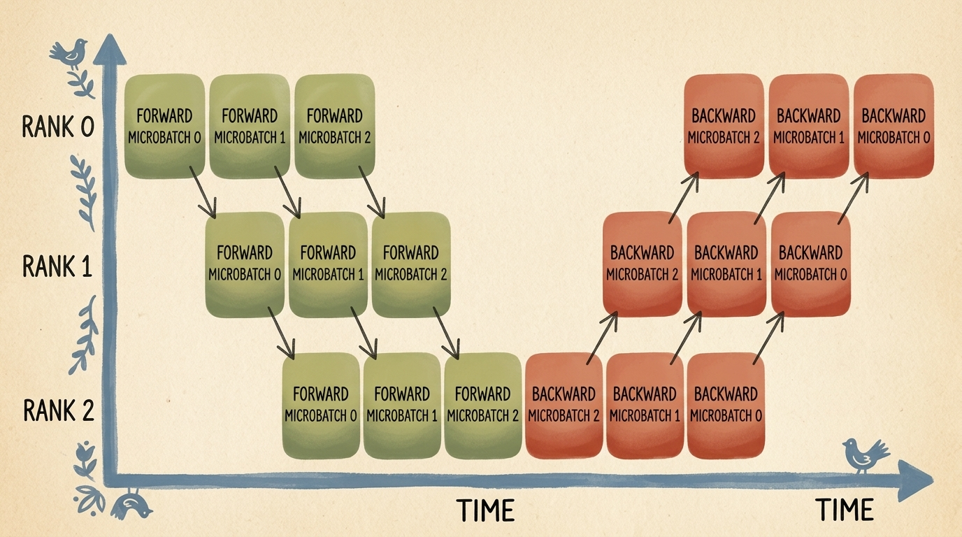 Pipeline Parallelism Microbatch Schedule