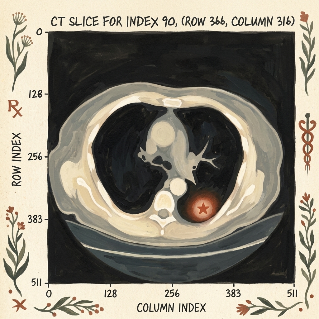 CT Slice with Nodule Coordinate