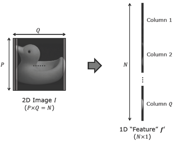 2D Image to 1D Feature Vector