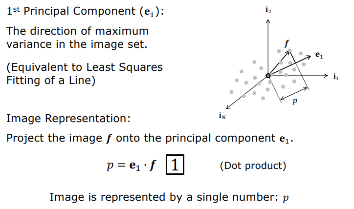 1st Principal Component and Projection