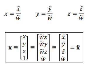 3D Homogeneous Coordinates