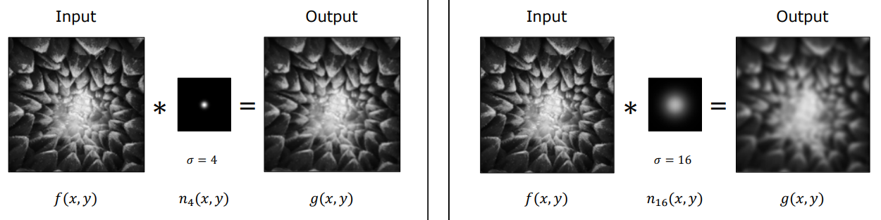 Gaussian Sigma Comparison sigma=4 vs sigma=16