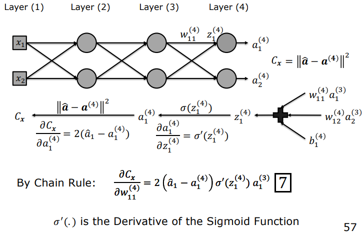 Chain Rule Derivation on the Output Layer