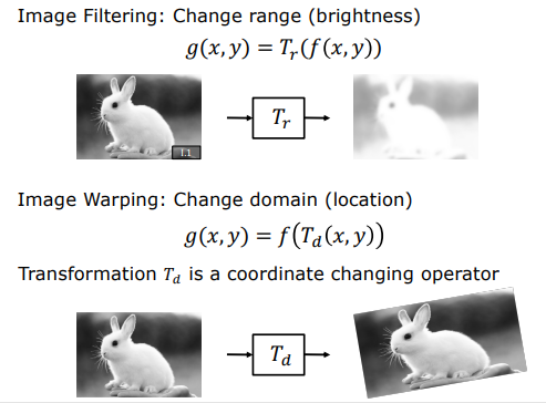 Image Filtering vs Image Warping Comparison