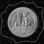 Initial Contour around Quarter Coin