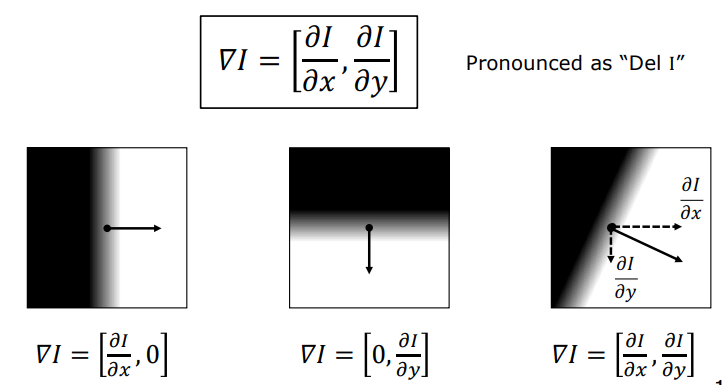2D Gradient Vector Direction and Components