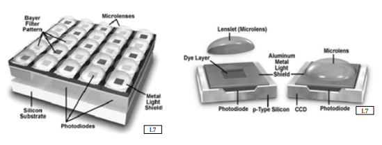 3D Microlens and Filter Array Model