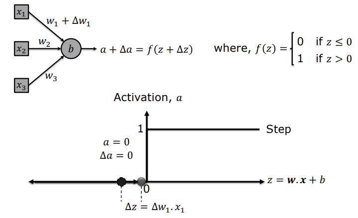 Training Crisis with Step Activation Function