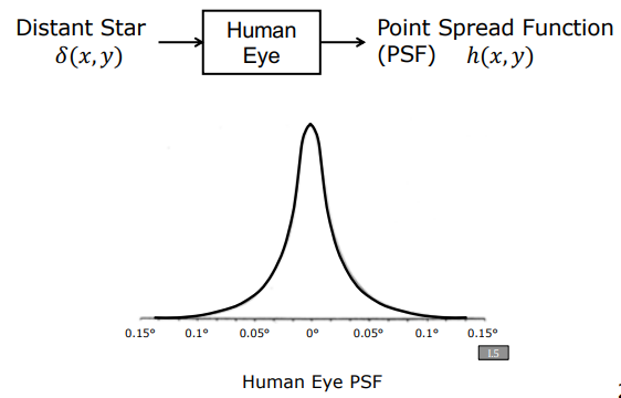 Human Eye Point Spread Function (PSF)