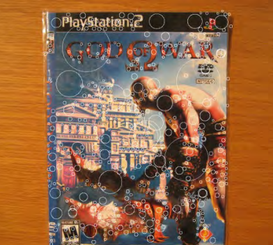 Detected SIFT Keypoints on God of War Cover