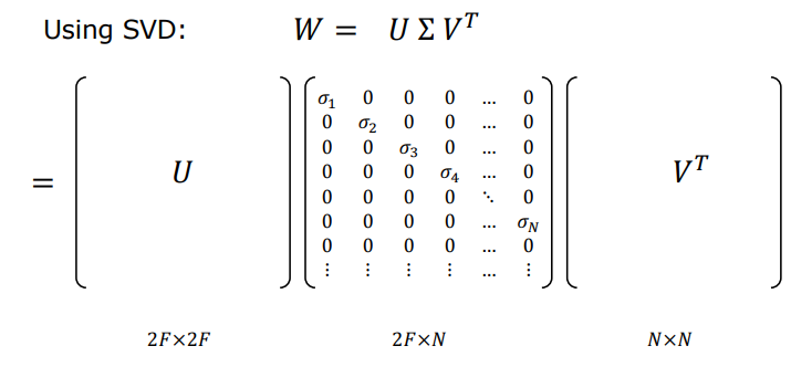 SVD of the Observation Matrix