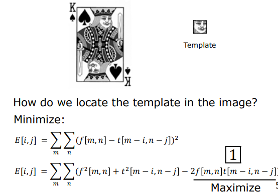Template Matching and SSD Error Expansion